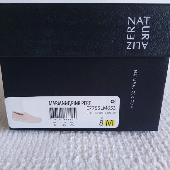 New Naturalizer "Marianne" Perforated Leather Slip-On Sneakers in soft pink - Picture 9 of 9